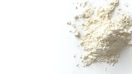 Coconut flour isolated on white background
