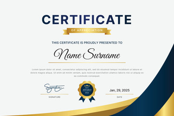 Fototapeta premium Elegant certificate Template Design