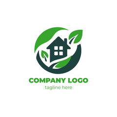 Environmental branding logo featuring plant elements for forest protection wildlife conservation and eco innovation