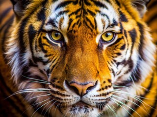 Obraz premium Stripes of Power: A Close-Up Study of Tiger Skin Texture