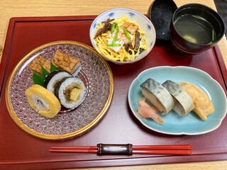 Japanese traditional Saba sushi in Kyoto