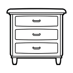 furniture line art vector illustration 