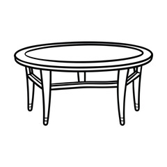 furniture line art vector illustration 