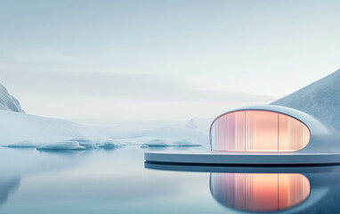 Minimalist modern architecture and spatial structure
