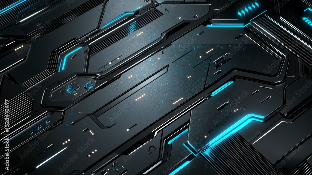 Poster cybernetic abstract: a mesmerizing close-up showcases a high-tech, futuristic abstract background wi