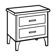 furniture line art vector illustration 