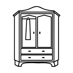 furniture line art vector illustration 