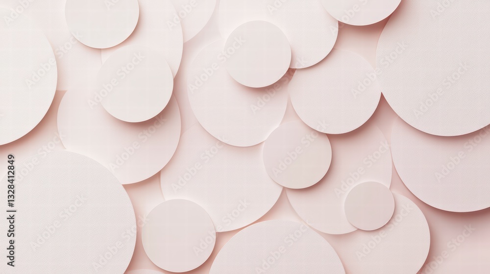 Poster ethereal circles: a minimalist arrangement of soft, overlapping circles in varying sizes creating a 
