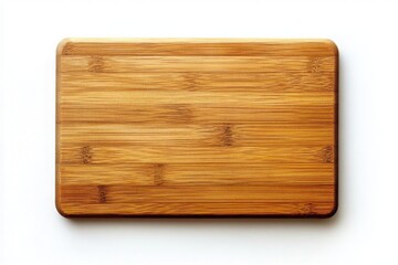 High-Quality Wooden Cutting Board on a Clean White Background Perfect for Kitchen Use and Culinary Arts