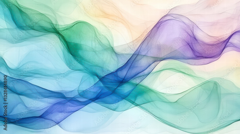 Poster abstract color waves: a mesmerizing display of vibrant color waves gracefully intertwine, creating a