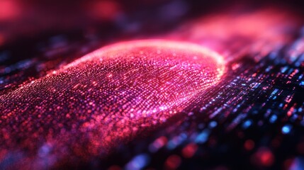 Digital Fingerprint Scanning, Cyber Security, Data Background