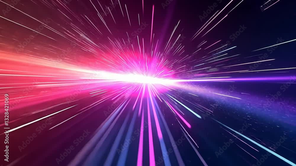 Poster futuristic digital highway. a vibrant, abstract representation of a high-speed data stream or a jour