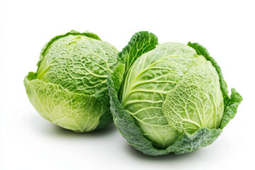 Fototapeta premium Green cabbage isolated on white background