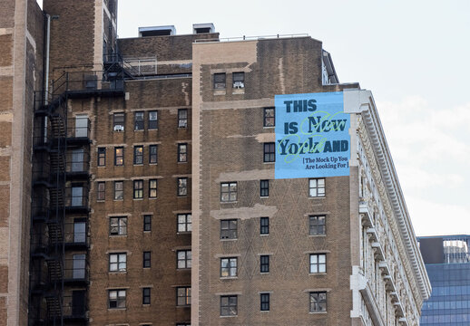 Mockup of Wallscape in Urban New York brick Building 