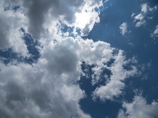 Cloud shapes during the summer daytime