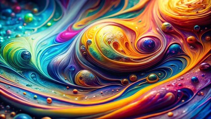 Surreal Abstract Photography: Vibrant Colors Dissolving in Ethereal Liquid