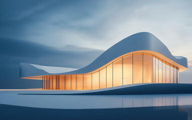 Minimalist modern art building space structure
