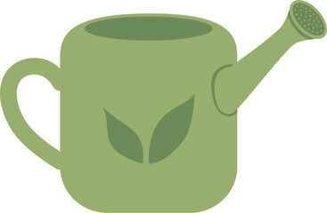 Illustration of a Green Watering Can