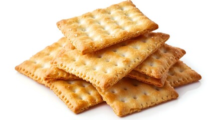 Fototapeta premium crackers on white background