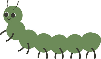 Cartoon Caterpillar Illustration