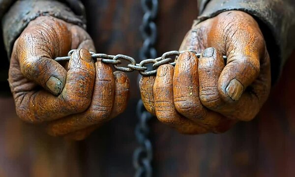 Chained Hands Slavery, Oppression, Bondage, Captivity, Imprisonment, Restraint, Confinement, Injusti