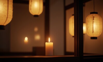 Serene candlelit ambiance