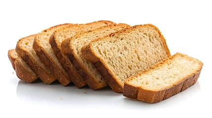 Sliced bread isolated on a white background