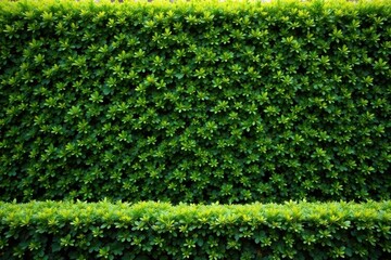 Dense boxwood hedge, vibrant green, formal garden backdrop, greenery, hedge, botany