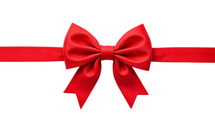red ribbon bow isolated
