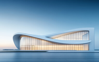 Minimalist modern architecture and spatial structure