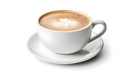 Obraz premium Isolated photo of a white cappuccino cup