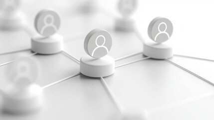 Obraz premium A diverse group of people united on bright white surface, symbol of collaboration and progress