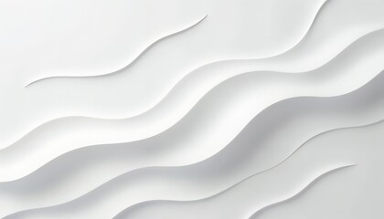 Obraz premium Sinuous White Lines with Minimalist Serenity