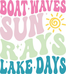 Boat Waves Sun Rays Lake Days