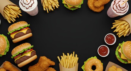 Fast food background