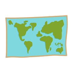 World Map, World Earth Day Illustration