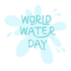 World Water Day Typography Illustration