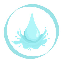 Water Drop Icon Logo, World Water Day Illustration