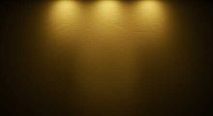 Gold metal background with spotlight