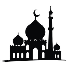 Mosque Silhouettes for Cultural and Religious