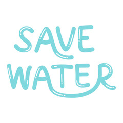 World Water Day Illustration. Save Water Typography