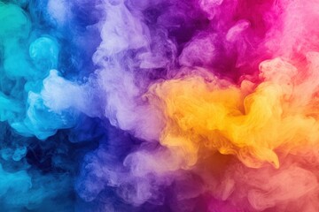 Fototapeta premium Colorful vapor swirls of bright hues presenting a vivid explosion of abstract colors. Generated AI