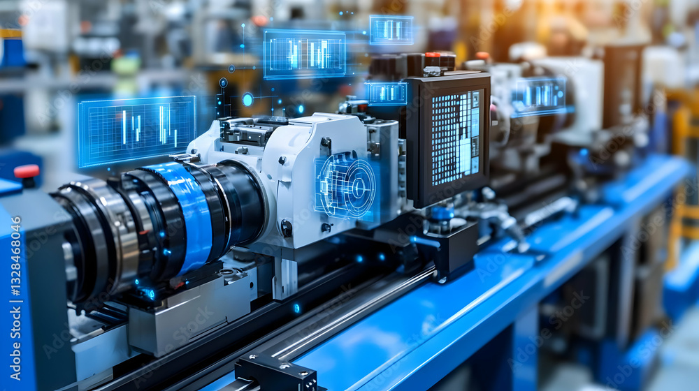 Poster smart factory automation machine monitoring