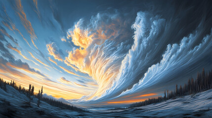 Dynamic Updraft: Illustrating Nature's Vertical Air Currents and Atmospheric Energy