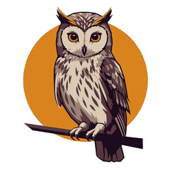 Naklejka premium Majestic Owl at Dusk