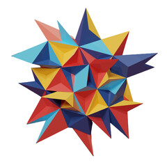 Colorful 3D Geometric Star Design