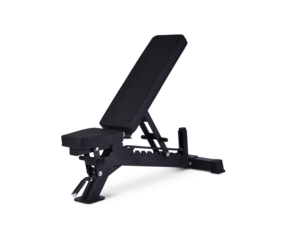 black gym exercise bench isolated on transparent background