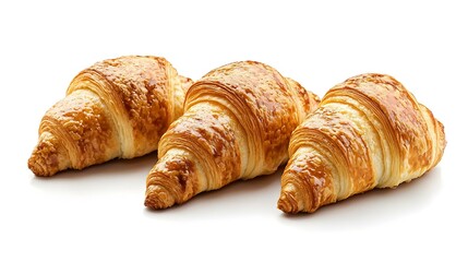 Croissants isolated on white background