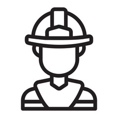 fireman line icon