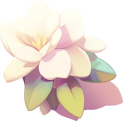 pink flower isolated on white